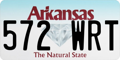 AR license plate 572WRT