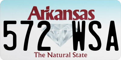 AR license plate 572WSA