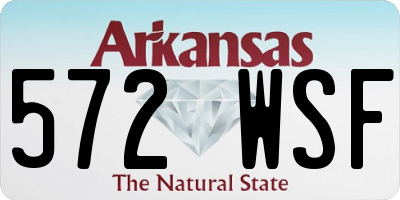 AR license plate 572WSF