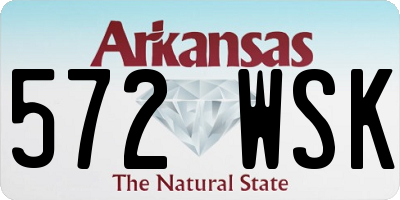 AR license plate 572WSK