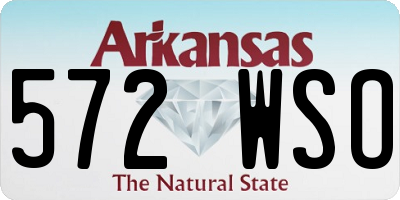 AR license plate 572WSO