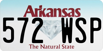 AR license plate 572WSP
