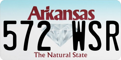 AR license plate 572WSR