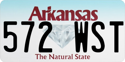 AR license plate 572WST