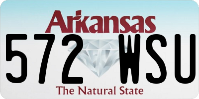 AR license plate 572WSU