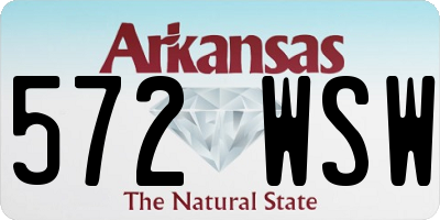 AR license plate 572WSW