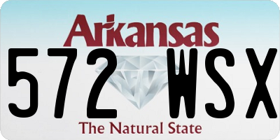 AR license plate 572WSX