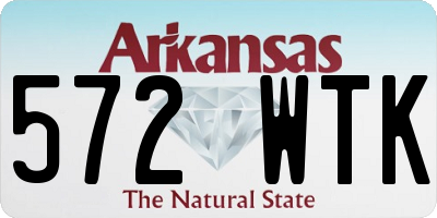 AR license plate 572WTK