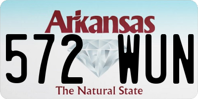 AR license plate 572WUN