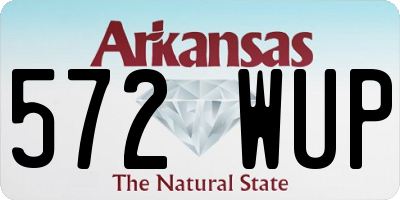 AR license plate 572WUP