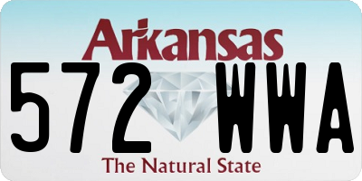 AR license plate 572WWA