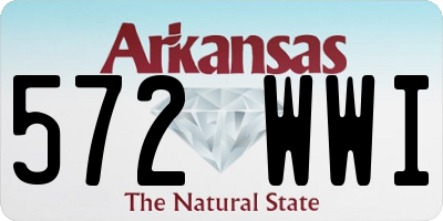 AR license plate 572WWI