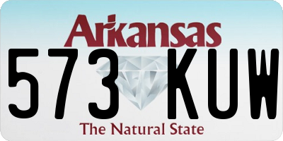 AR license plate 573KUW