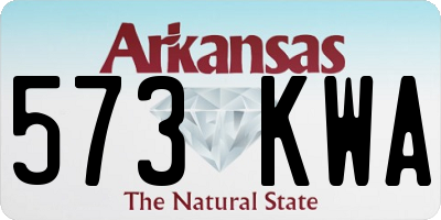 AR license plate 573KWA