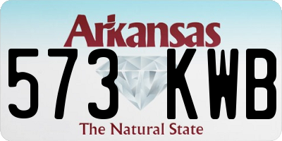 AR license plate 573KWB