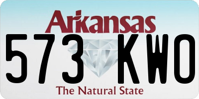 AR license plate 573KWO