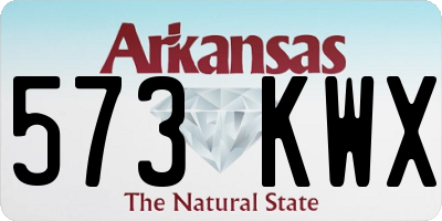AR license plate 573KWX