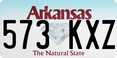 AR license plate 573KXZ