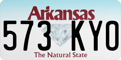 AR license plate 573KYO