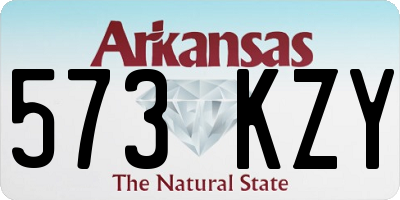 AR license plate 573KZY