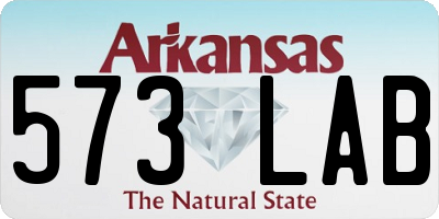 AR license plate 573LAB