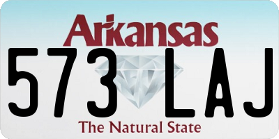 AR license plate 573LAJ