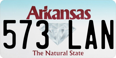 AR license plate 573LAN