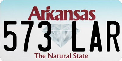 AR license plate 573LAR
