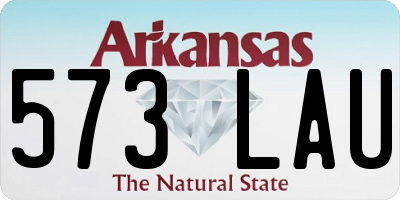 AR license plate 573LAU