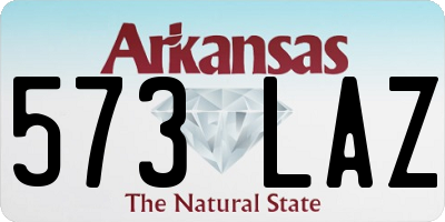 AR license plate 573LAZ
