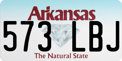 AR license plate 573LBJ