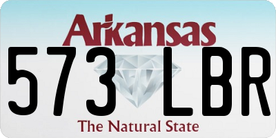 AR license plate 573LBR