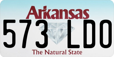 AR license plate 573LDO