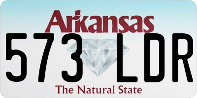 AR license plate 573LDR