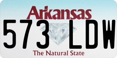 AR license plate 573LDW
