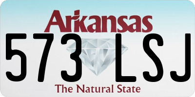 AR license plate 573LSJ