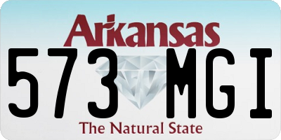 AR license plate 573MGI