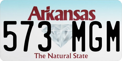 AR license plate 573MGM