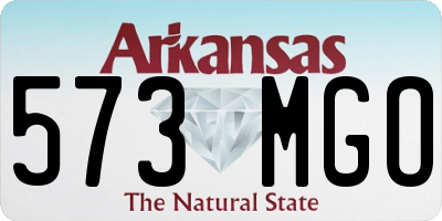 AR license plate 573MGO