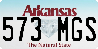 AR license plate 573MGS