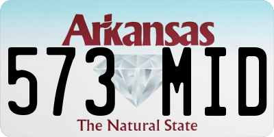 AR license plate 573MID