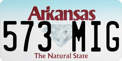 AR license plate 573MIG