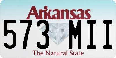 AR license plate 573MII