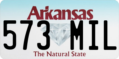AR license plate 573MIL