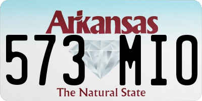 AR license plate 573MIO