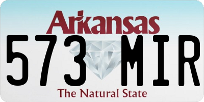 AR license plate 573MIR