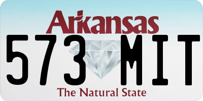 AR license plate 573MIT