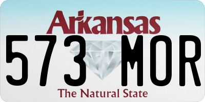 AR license plate 573MOR