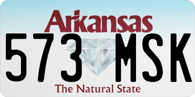 AR license plate 573MSK