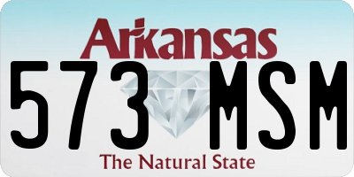 AR license plate 573MSM